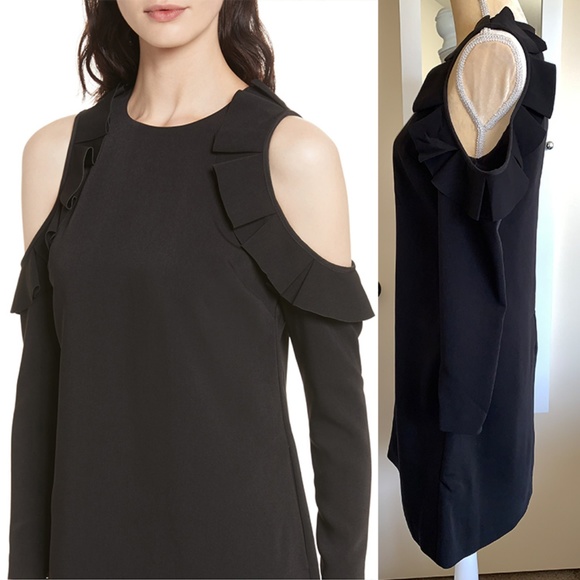 TED BAKER | Cold Shoulder Dress | Size 1 - Picture 4 of 11